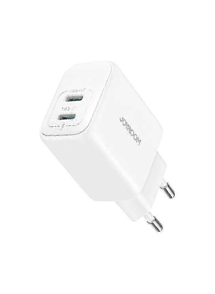 20W Dubbel USB-C Laddare - Vit