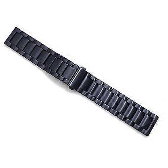 22mm Watch Strap Compatible For Suunto 9 Peak / Haylou RT / RS3 Titanium Alloy 3 Beads Flat Buckle Wrist Band