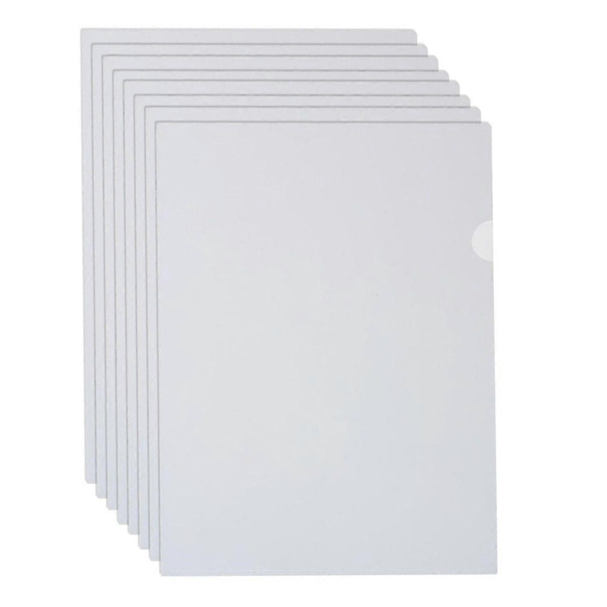 30 Pack Clear Document Folder Copy Safe Project Pocket L-Type Clear Plastic Folder A4/ Letter Size în culoare transparentă