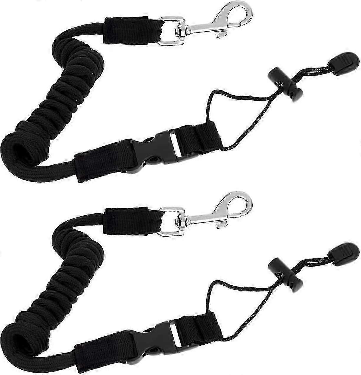 2 Piece Kayak Paddle Leash, Canoe Paddle Leash, Safety Elastic Kayak Paddle Rope, orange