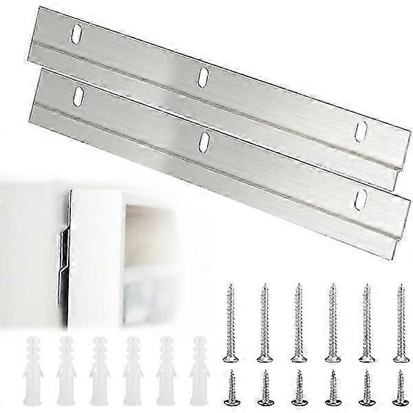 Heavy Duty Mirror Mounting Rail Z Bracket Hook for Securing Large Frames, Pictures, Mirrors, and Furniture Connections
