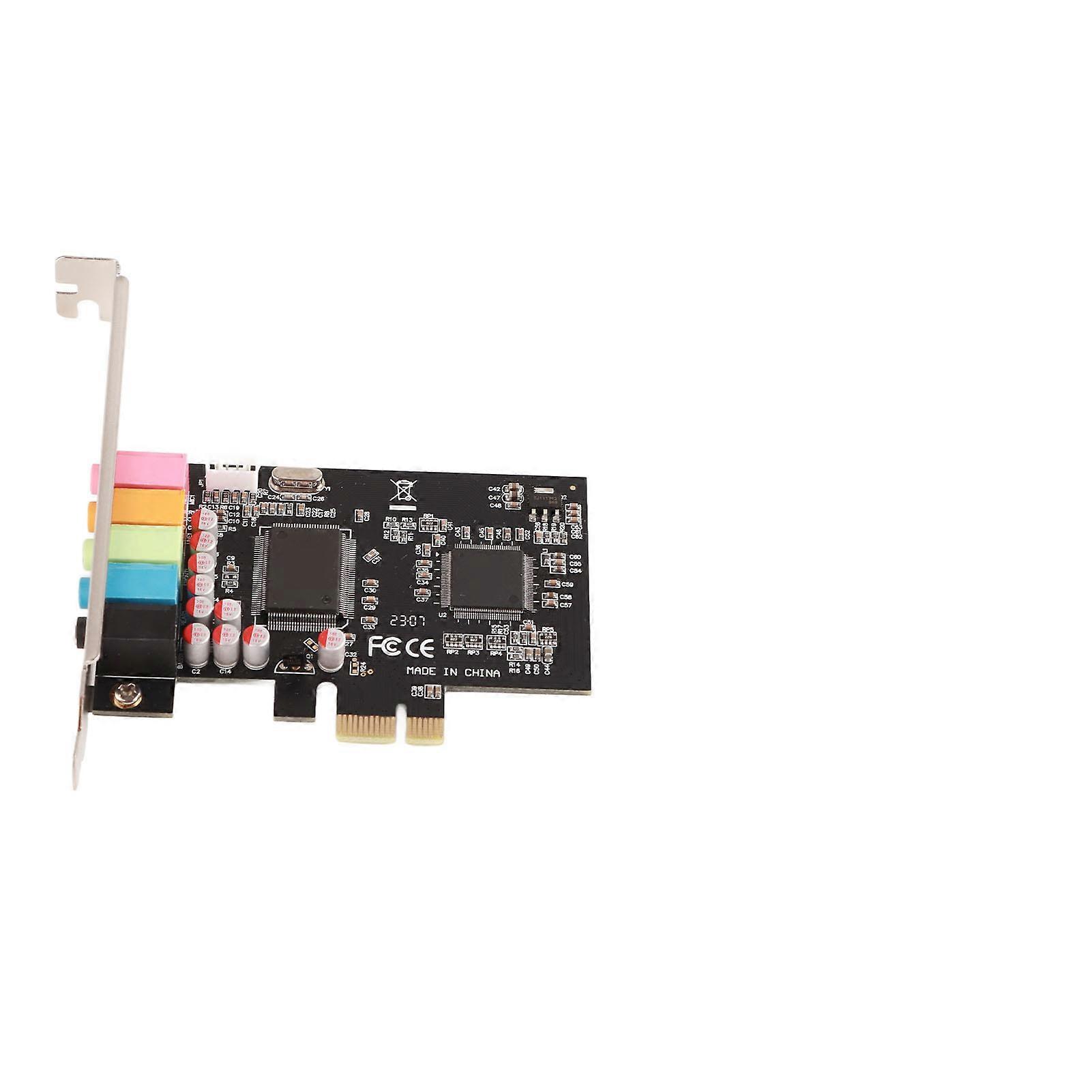 Sound Card 6 Channels Stereo Desktop o Signal Conversion Hardware with Driver CD