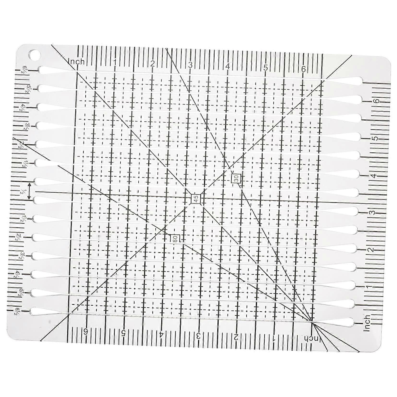 Sewing Ruler Measuring Tape For Quilt Making Patchwork, Plastic Square Ruler For Quilting And Fabric Tool