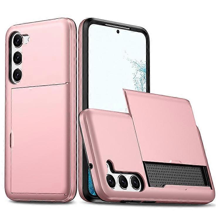 Compatible For Samsung Galaxy S23+ Mobile Phone Case TPU + PC Scratch-resistant Back Cover with Slide Card Holder