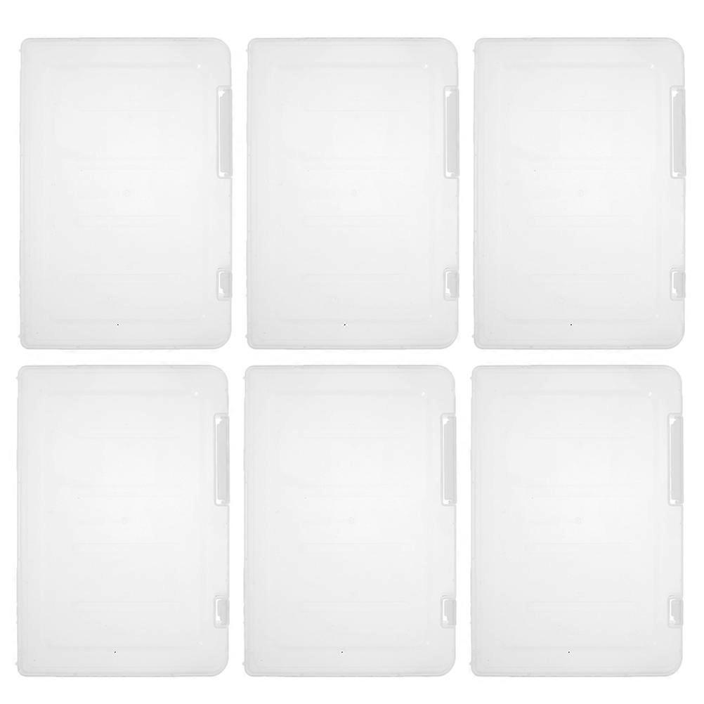 Small Storage Box Important Papers Container Stackable Portable Office Paper Organizer 6Pcs