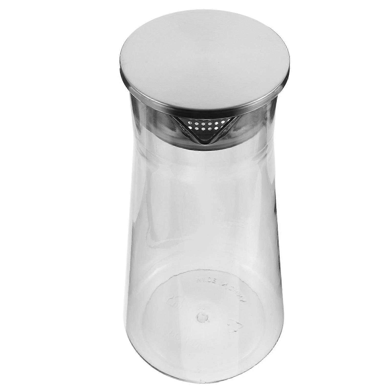 Portable Clear Carafe With Lid For Acrylic Beverage Dispenser Beverage Storage Sleek .6 4.7 4.7in 1Set