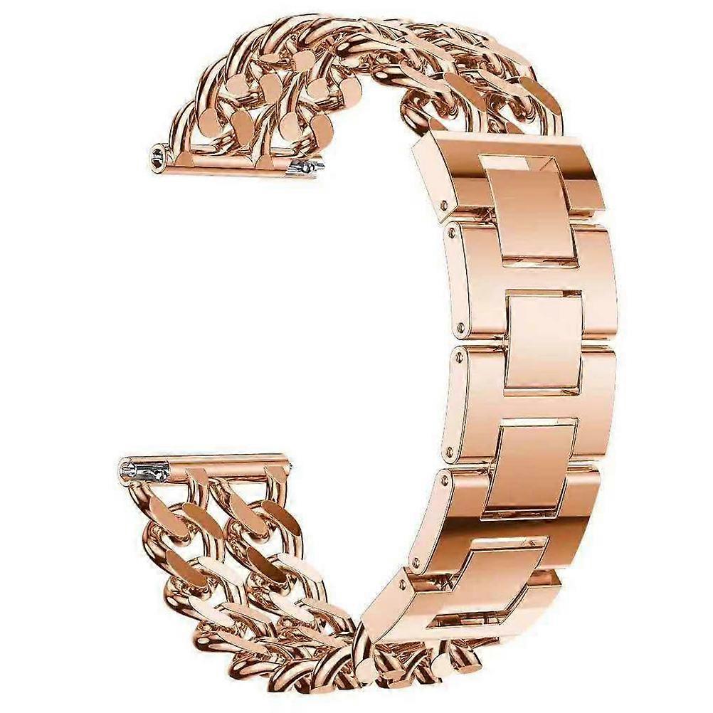 Chic Metal Watch Bands for Women Special Occasions Double Row Jeans Chain Design 22X2.2CM Replaceable 1Set