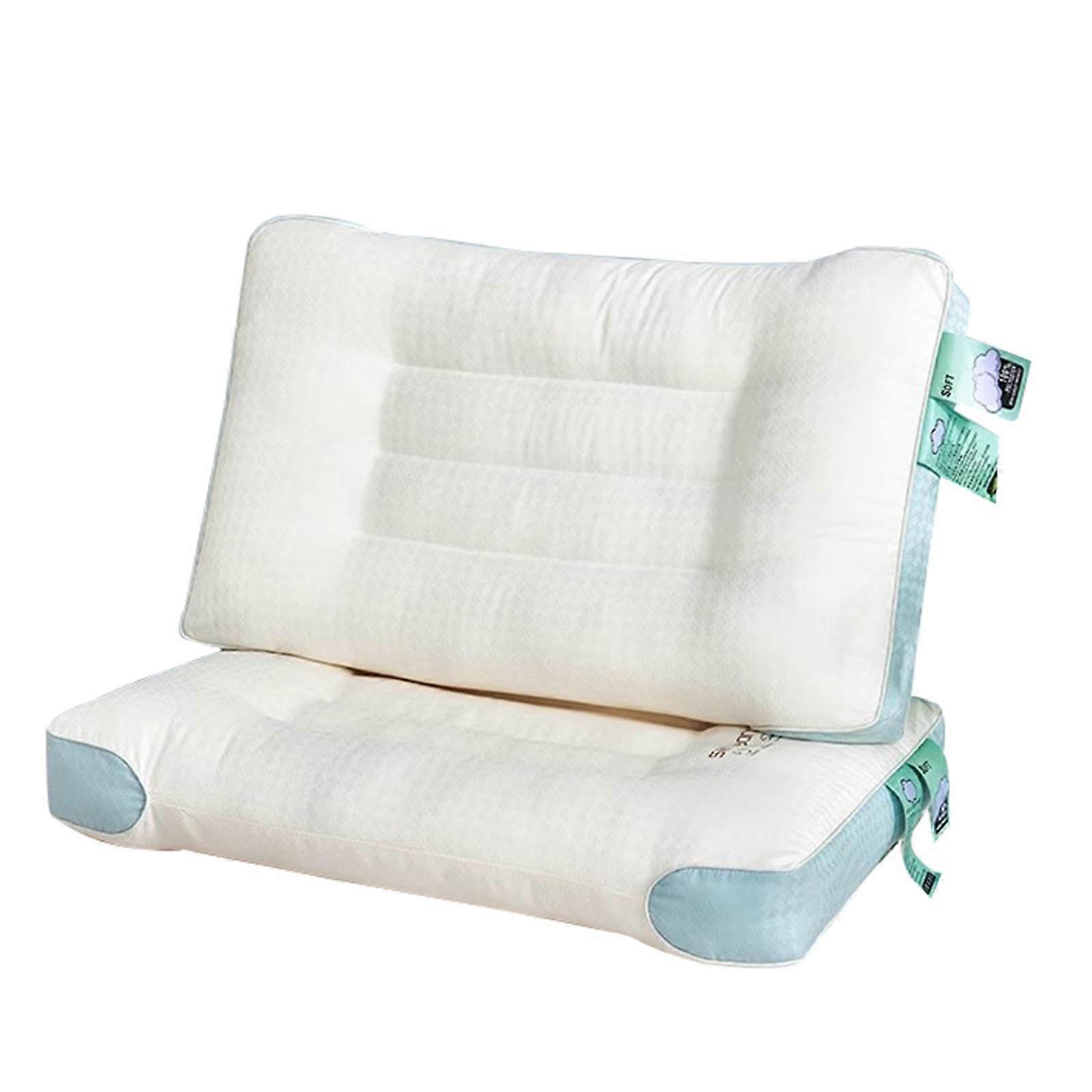 Sleeping pillow 2 pack, soft comfort standard pillow for head and neck support, machine washable