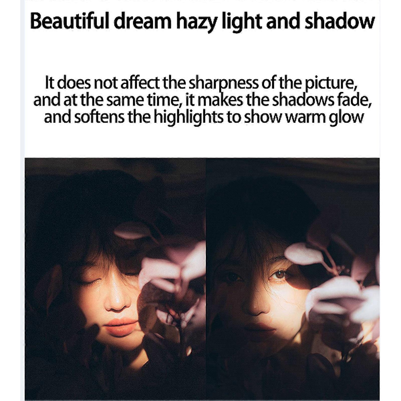 Black Diffusion Filter for Portrait Anti-Fog for 1/4 SLR Camera Soft Lens Waterproof Oil Proof 105mm/4.13in