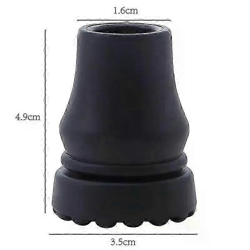 ラバーパッドキャップ滑り止めウォーキングスティック松葉杖ボトムパッドカバープロテクタークライミングハイキングトレッキングポールチップ16mm SZRH