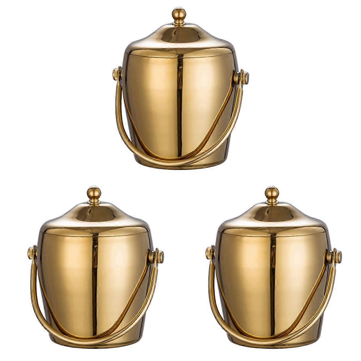 KTV Bar Utensils Ice Bucket, Stainless Steel Ice Bucket(C)