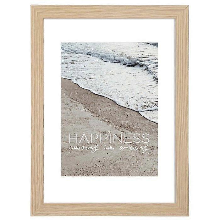 Cadre photo en bois « Waves », chêne, 20 x 30 cm
