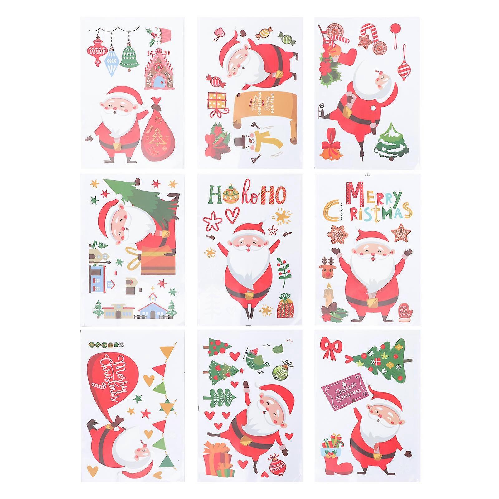 Festive Stickers Removable Wall Decals For Event Planners Christmas Window Stickers Assorted Color 30x20cm
