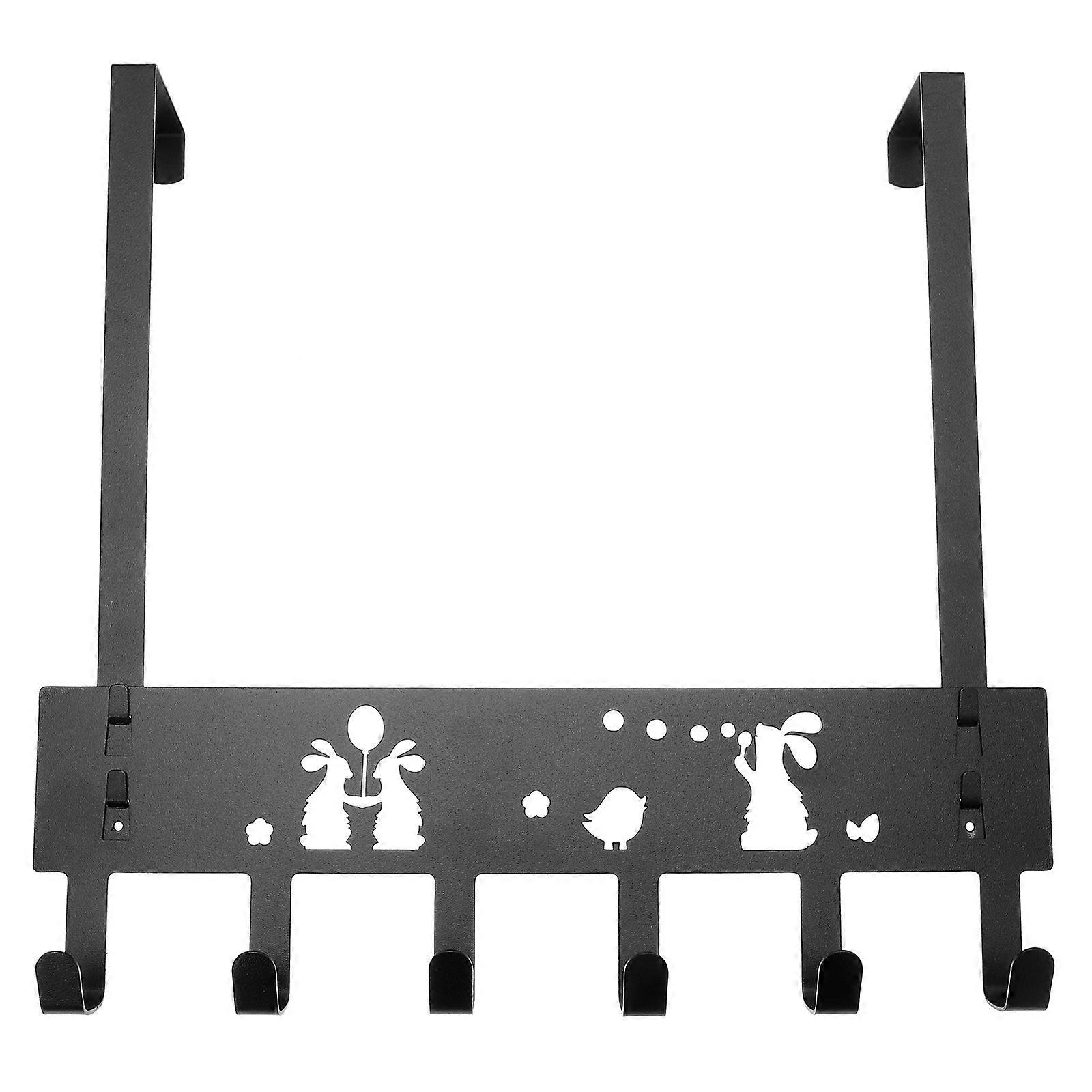 Bathroom Towel Rack Over The Door Hooks Hanger Home Use Iron 11.8X3.7X1.4in Hanging Clothes 1Pack