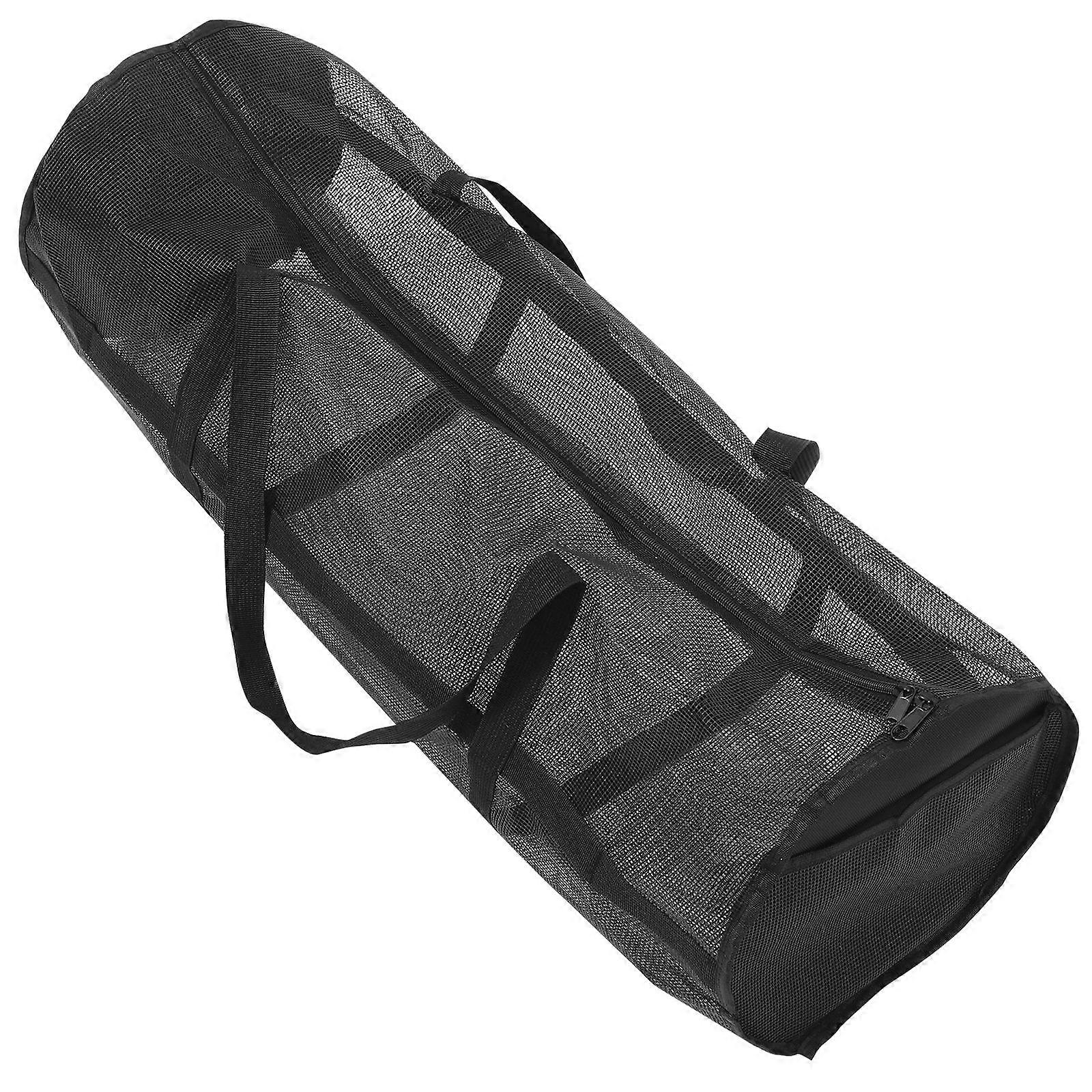 Ball Storage Net Bag Basketball Mesh Bag Sports Equipment Bag Black 68.00X25.00X25.00CM Large Capacity 1Set