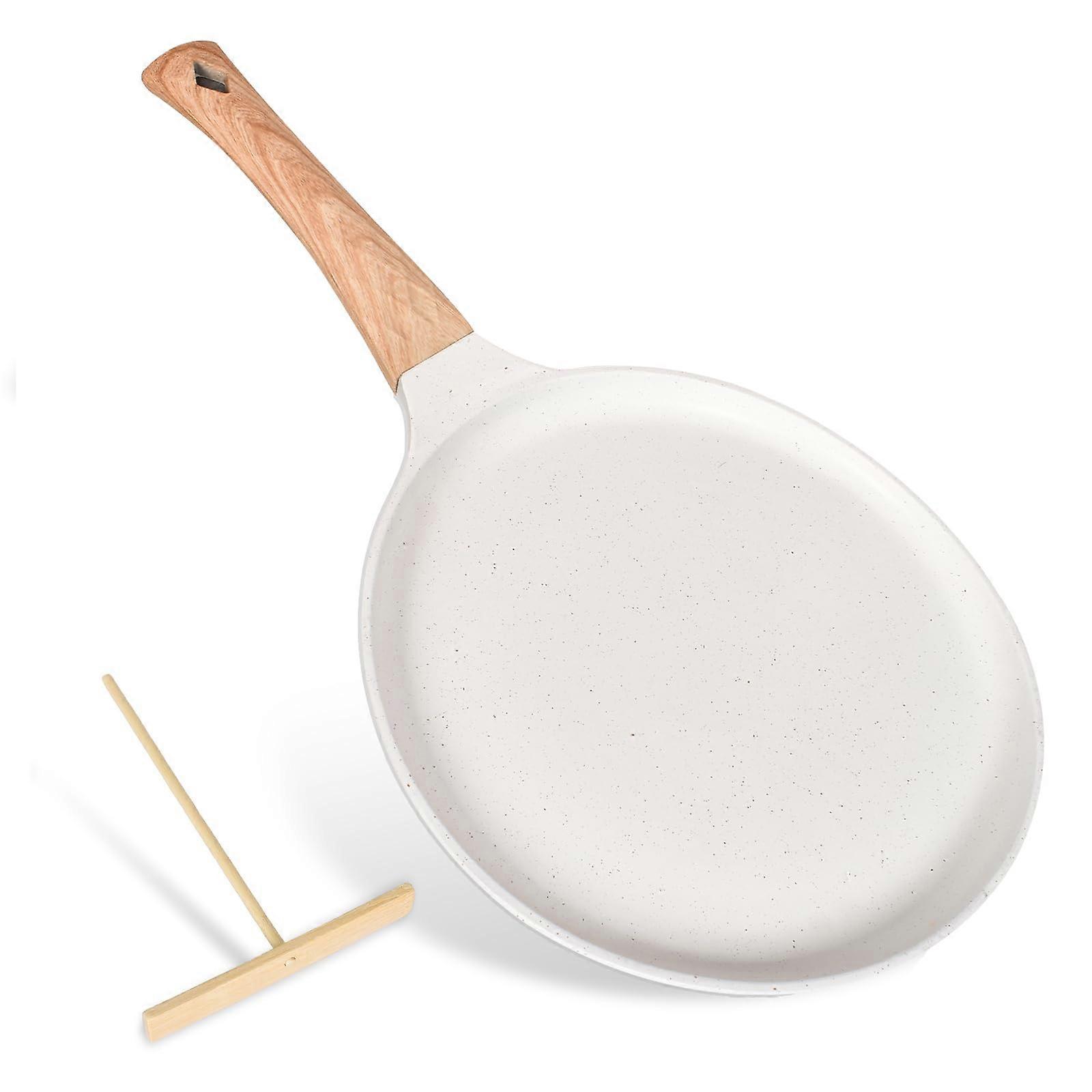 Crepe Pan 24 cm, NonStick, Removable Handle, PFOA Free (White)