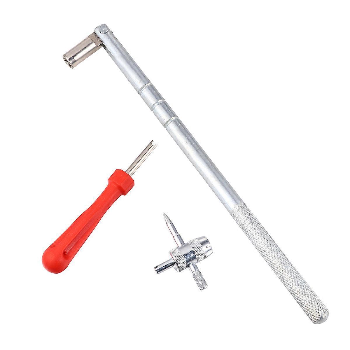 Tire Valve Core Tool Nozzle Installation Repair Tool Set Mechanics 1.2x1.2x29cm Gas Nozzle Adjustment 3Set