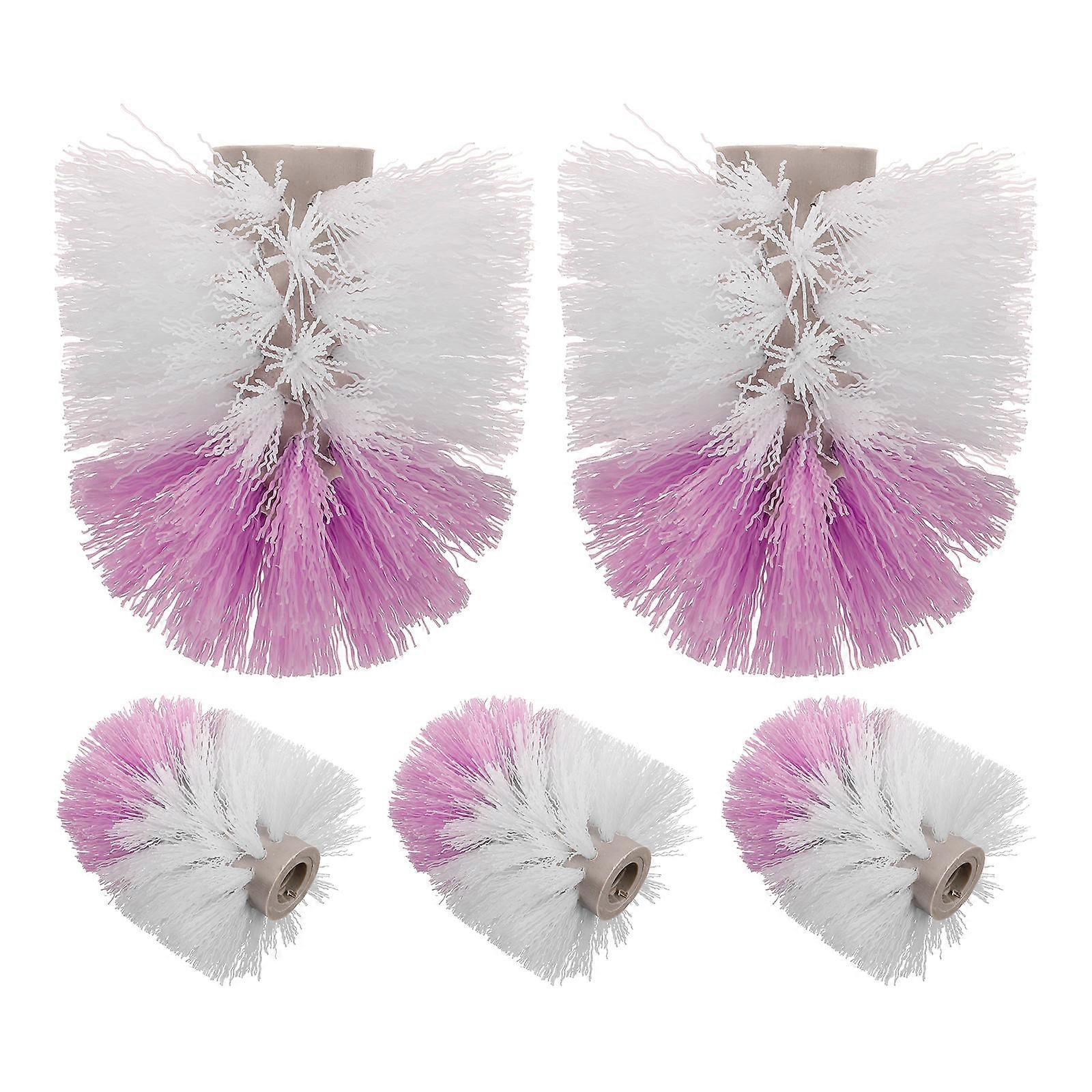 Toilet Bowl Brushes Replacement Brush Heads Bathroom Maintenance Homeowners Violet 9.00X8.00X8.00cm Performance 5Pack