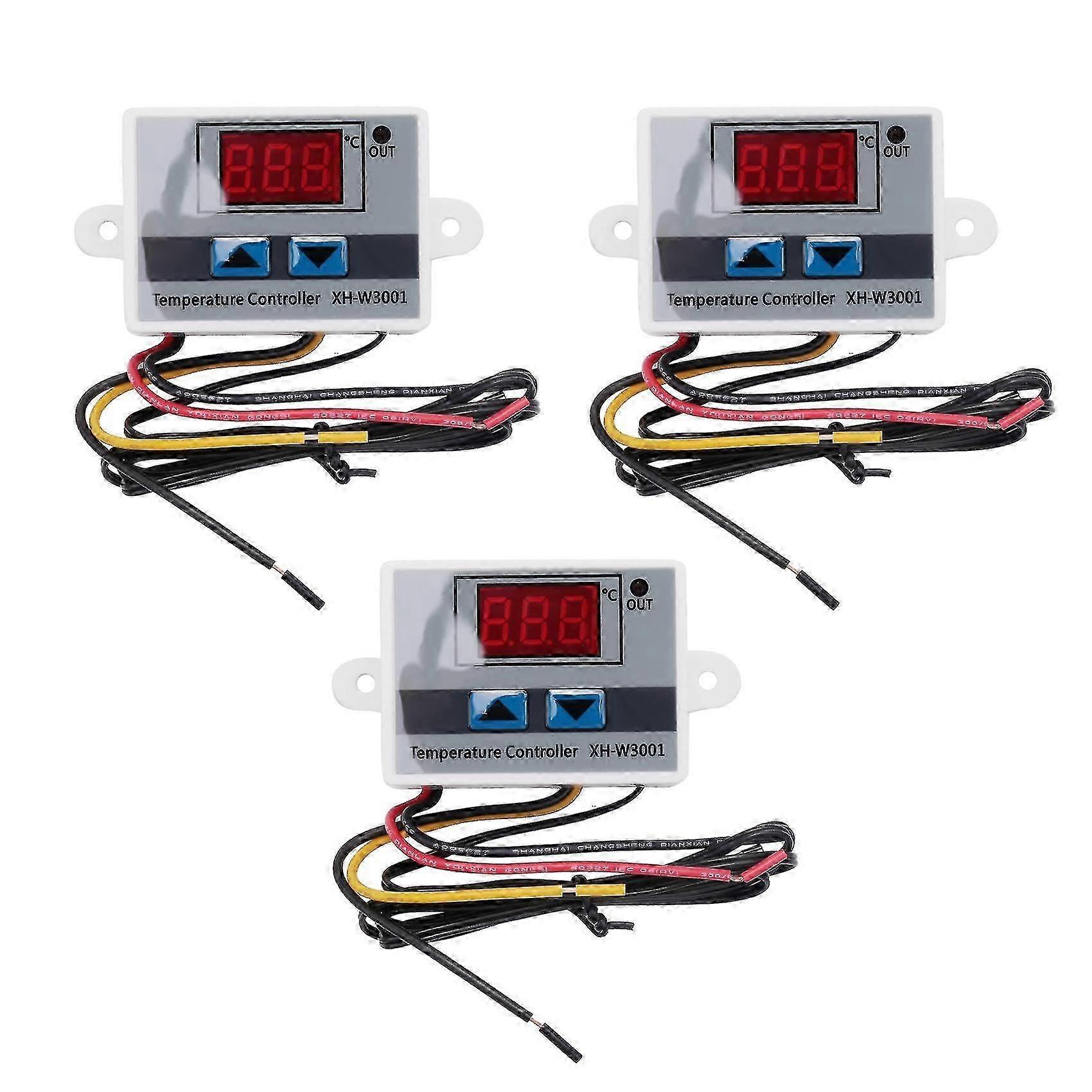3pcs Xh-w3001 Digital Led Temperature Controller Module Digital Thermostat Switch Electronic Thermo