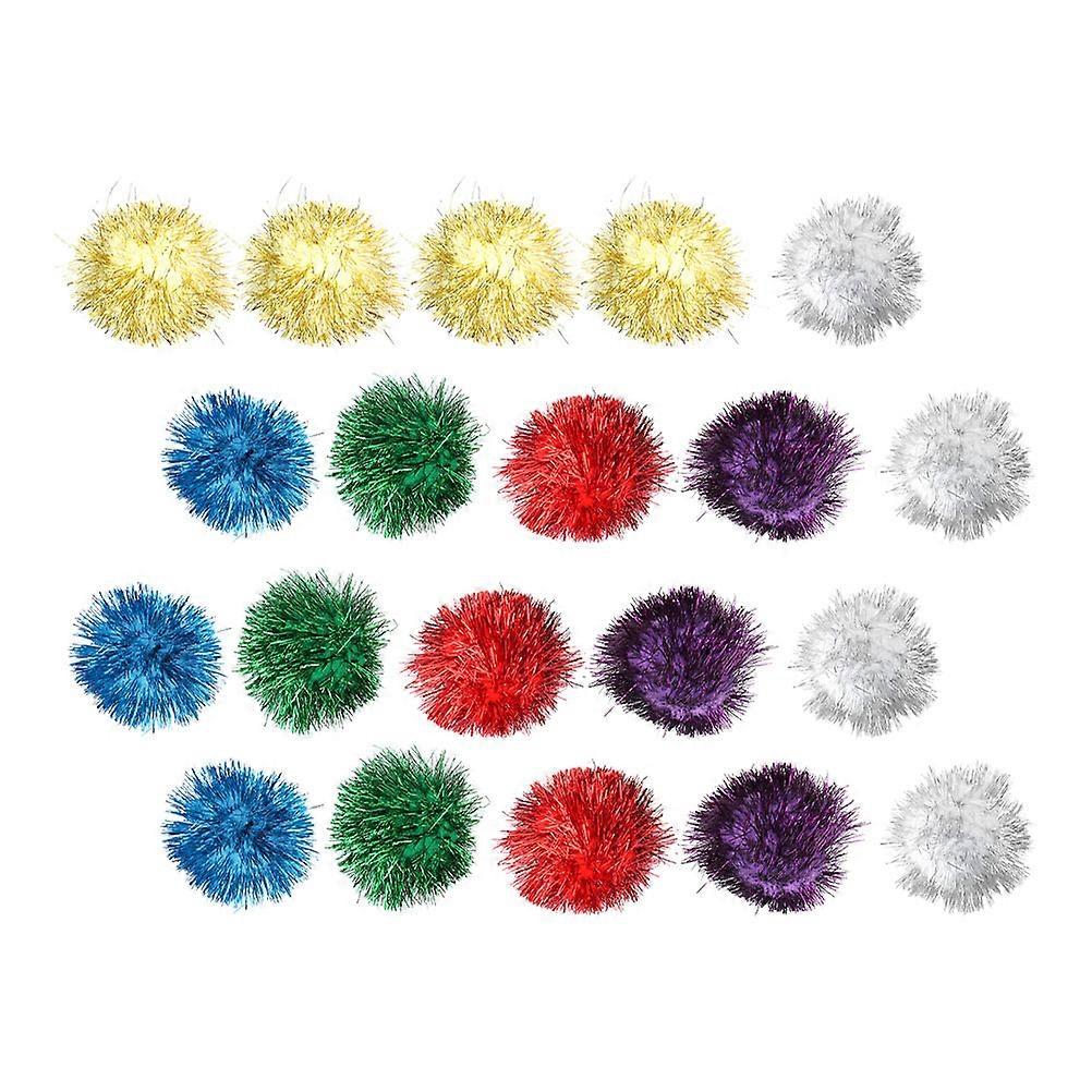 Kitten Flash Ball Toys for Pet Use Made of Synthetic Material Assorted Color 20 Pcs