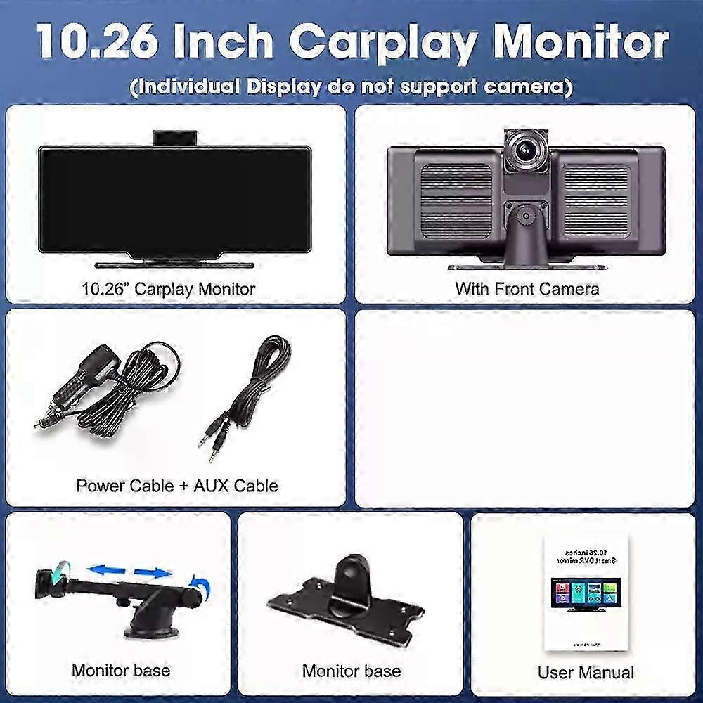 Universal 10.26 Inch Car Radio Multimedia WIFI Video Player with Wireless Carplay and Android Auto for Mobile Devices MP5 Player