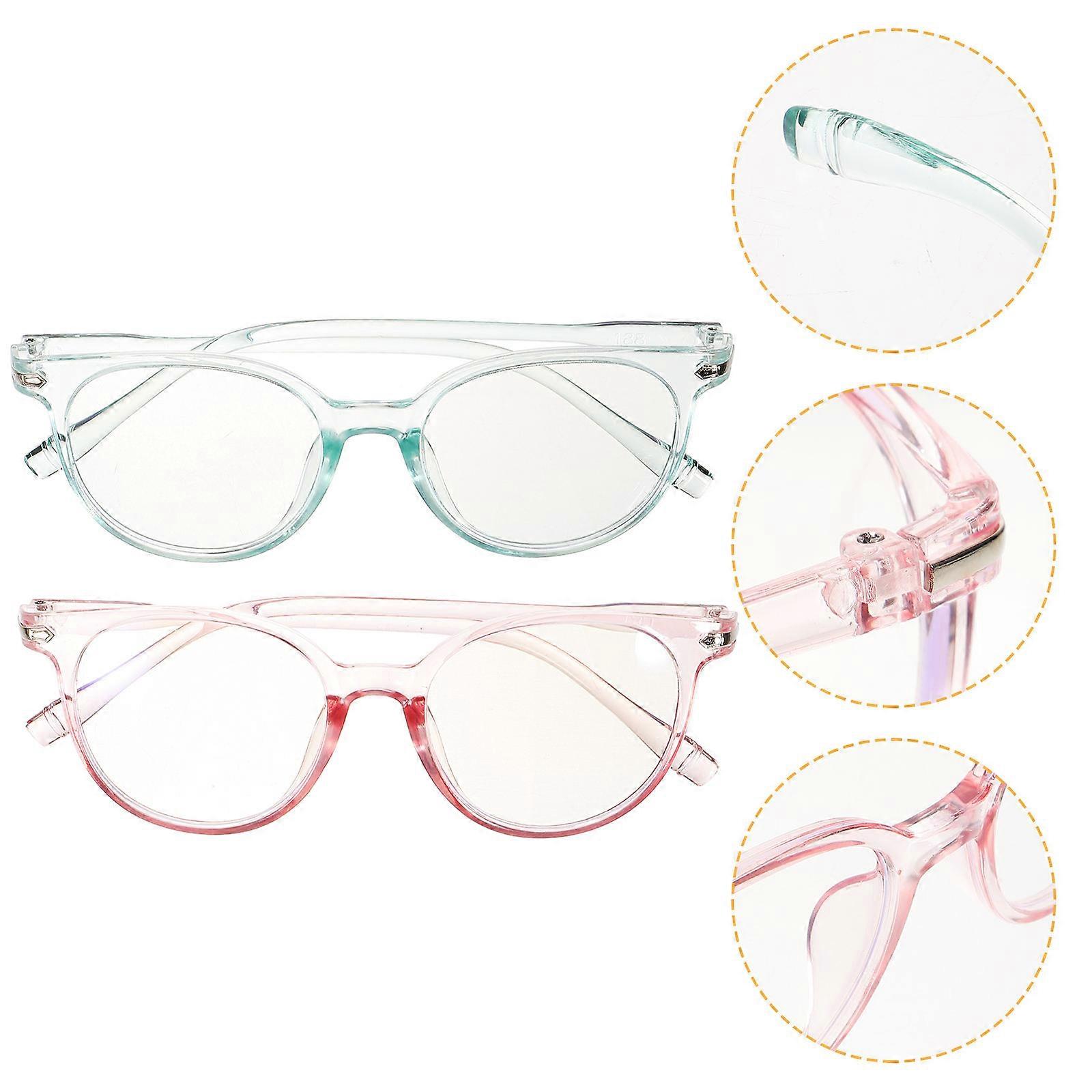 Light Glasses Simple Eyewear For Surfing Pink 2Pcs