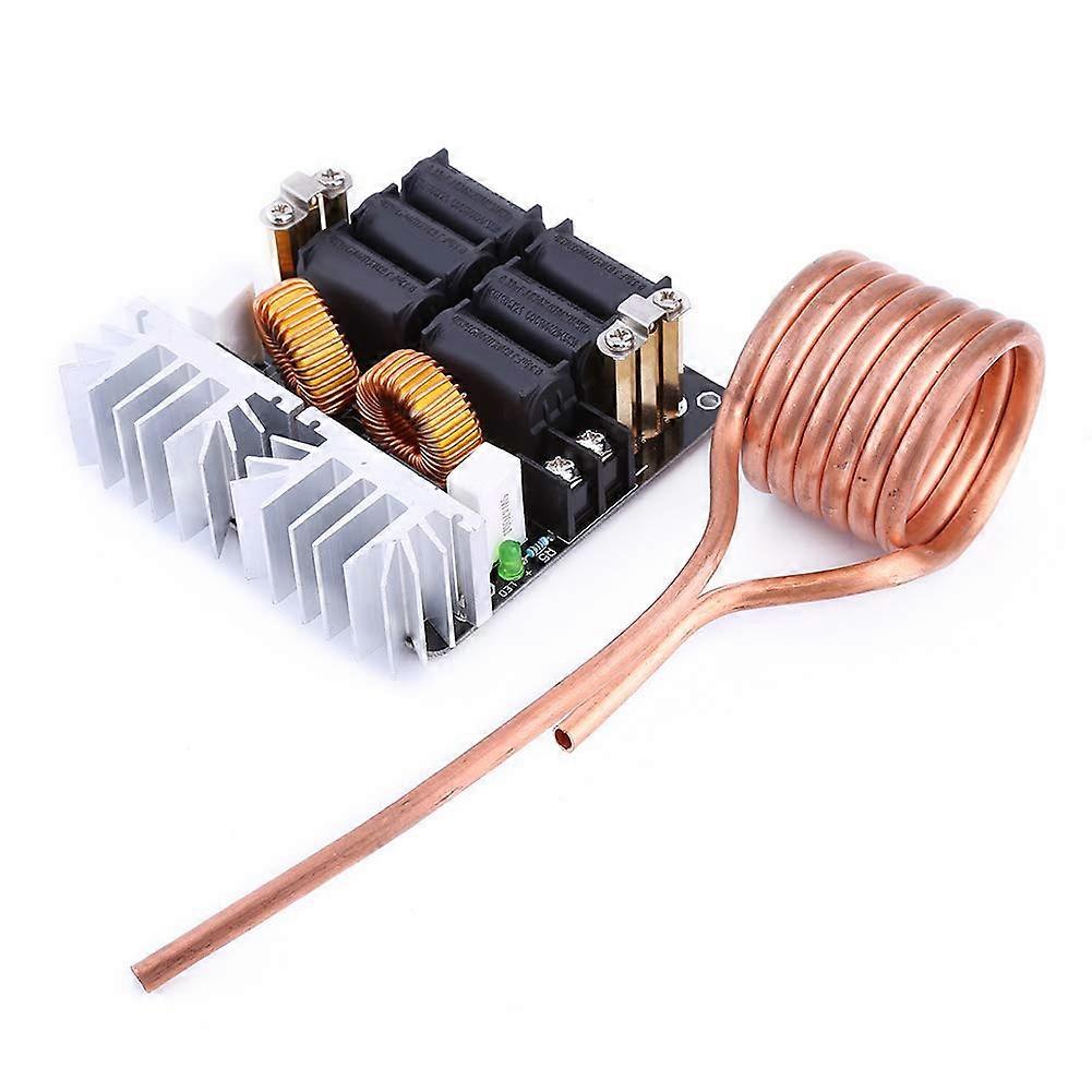 1000W ZVS induction heating with graphite crucible, fast melting goldcopperaluminum