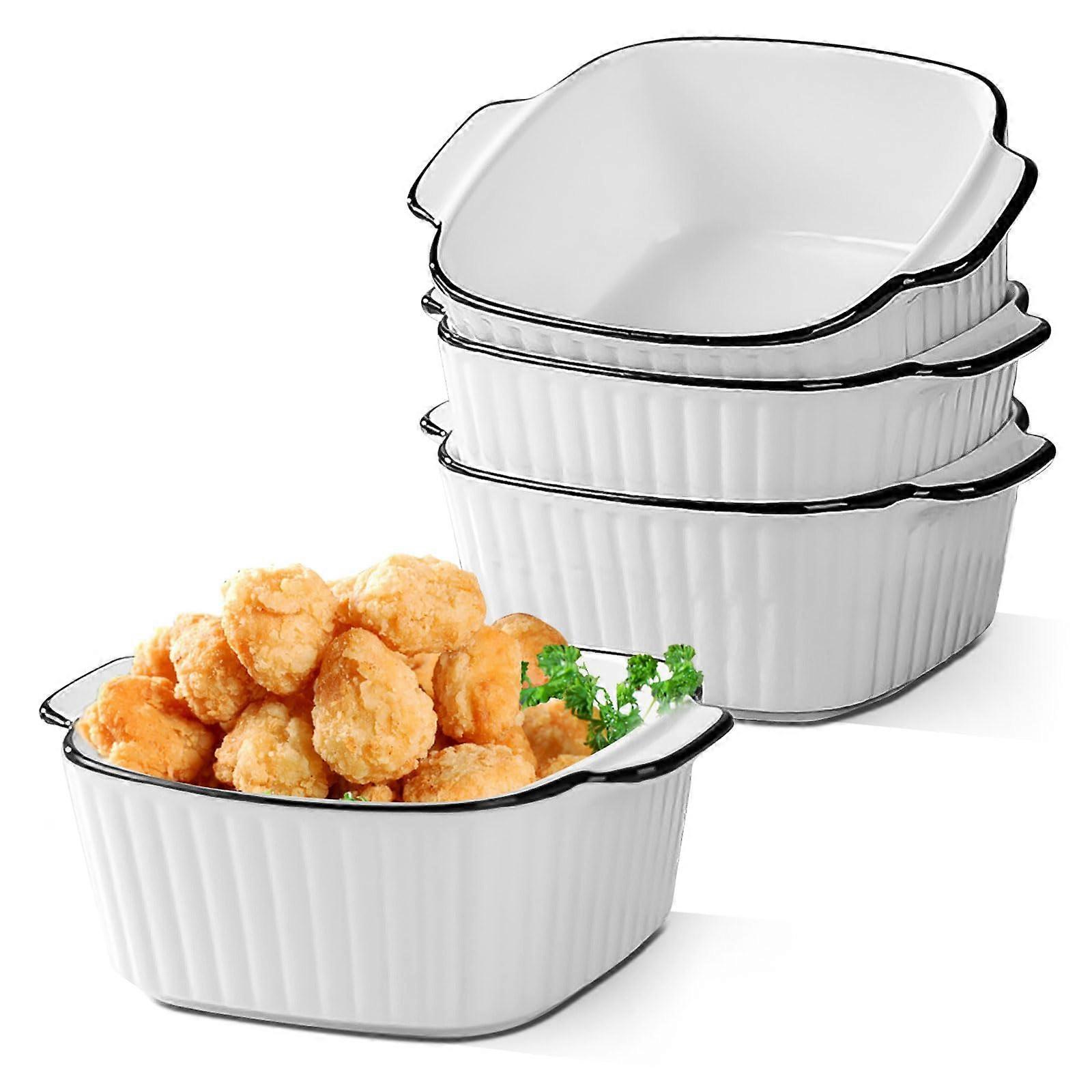 400 ml keraaminen vuokasetti 4, 14,5x11,5x5,5 cm, uuniin, mikroaaltouuniin