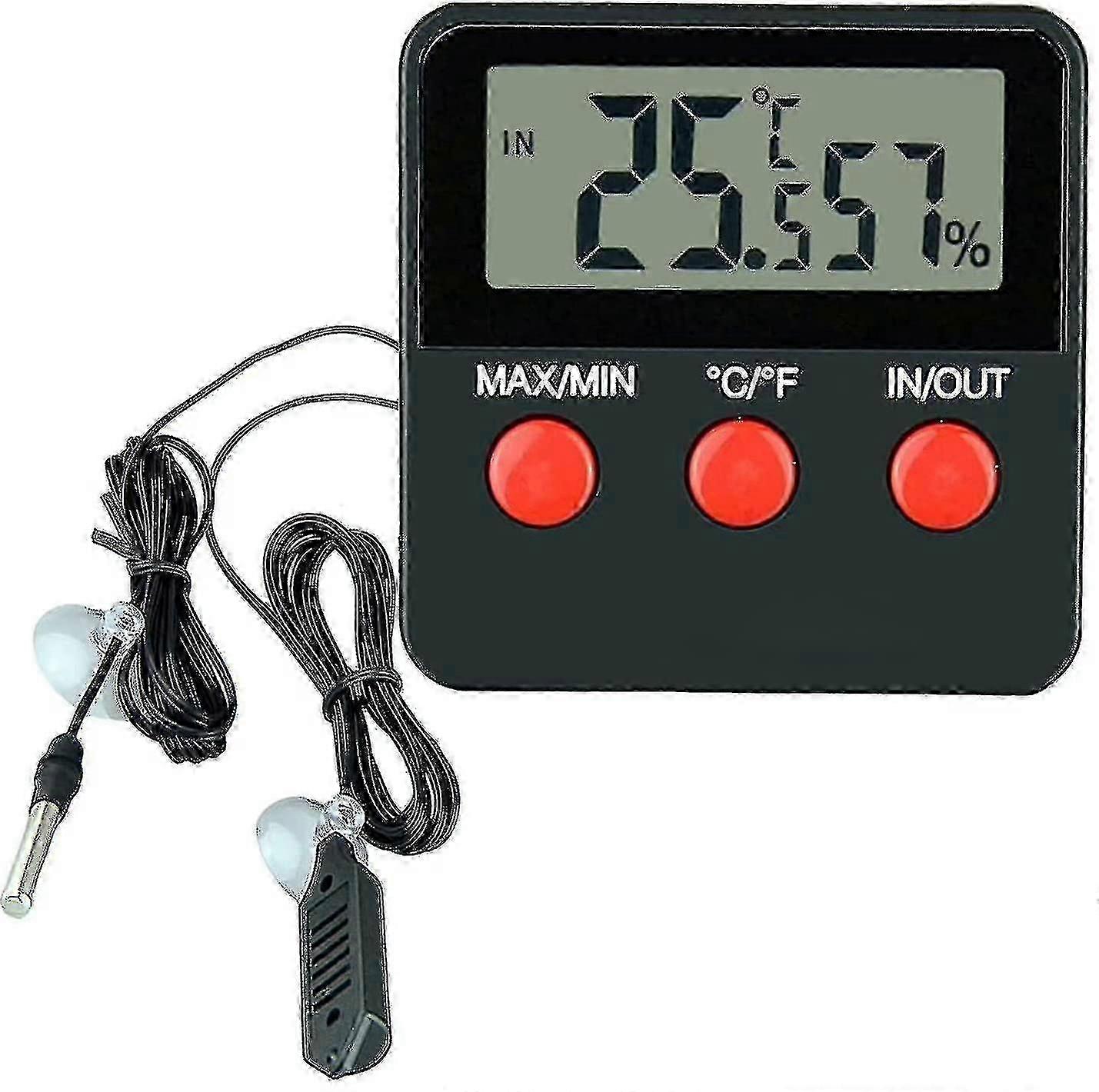 Digital Thermometer Lcd Hygrometer Temperature And Humidity Gauge For Pets Incubator, Tank Digital Tracked Thermometer