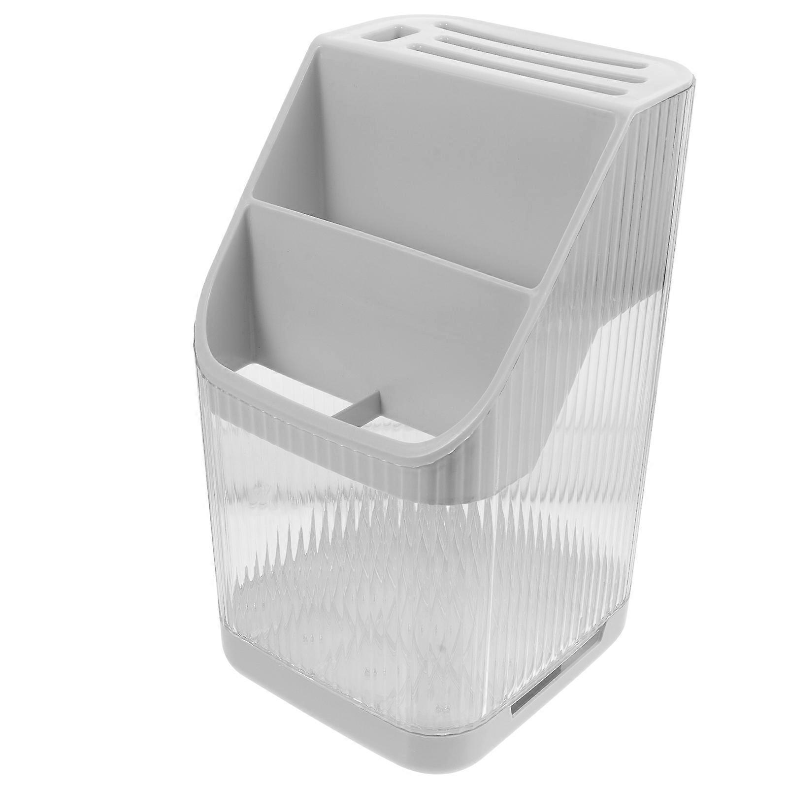 Kitchen Utensil Base Holder Anti-Rust Drainage Prevention Rectangular Minimalist Design Kitchen Use 1Set