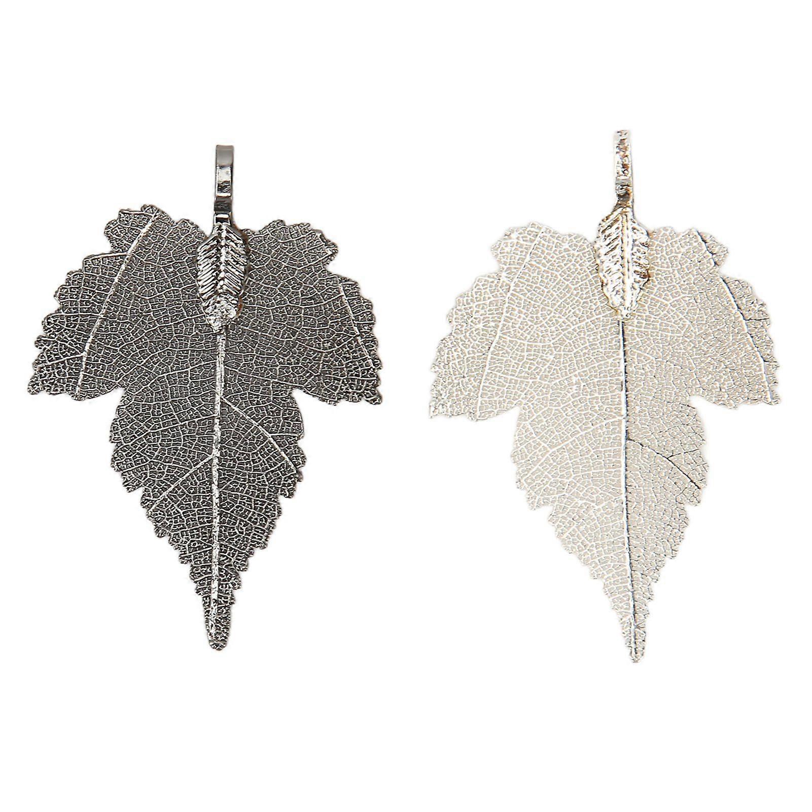 Nejnovější model 2 ks listových přívěsků s příslušenstvím pro DIY náhrdelník a náušnice