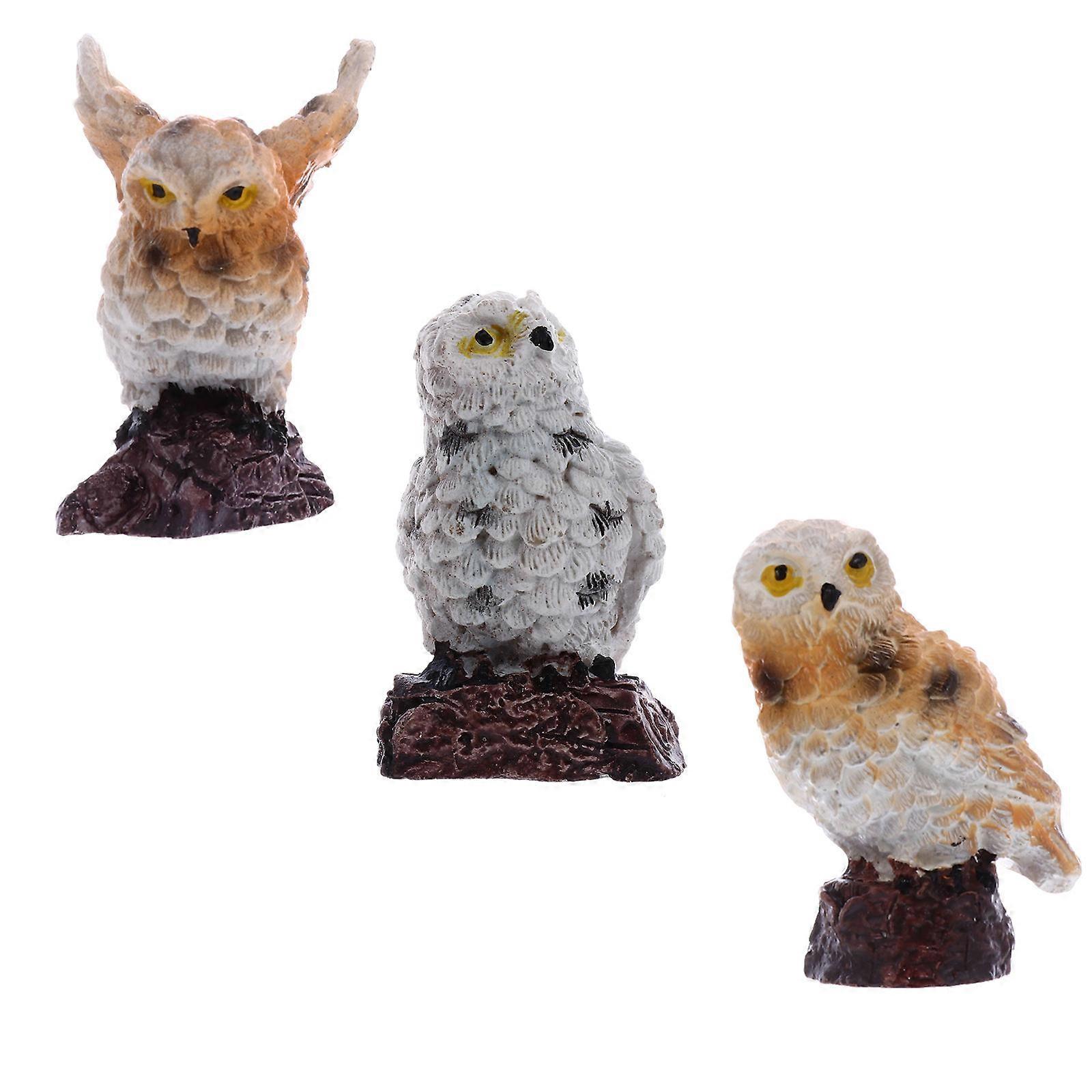 Miniature Resin Owl Decorations for Garden, Desktop, Flower Pot and Fairy World Micro Landscape Crafting – Charming Home Accent
