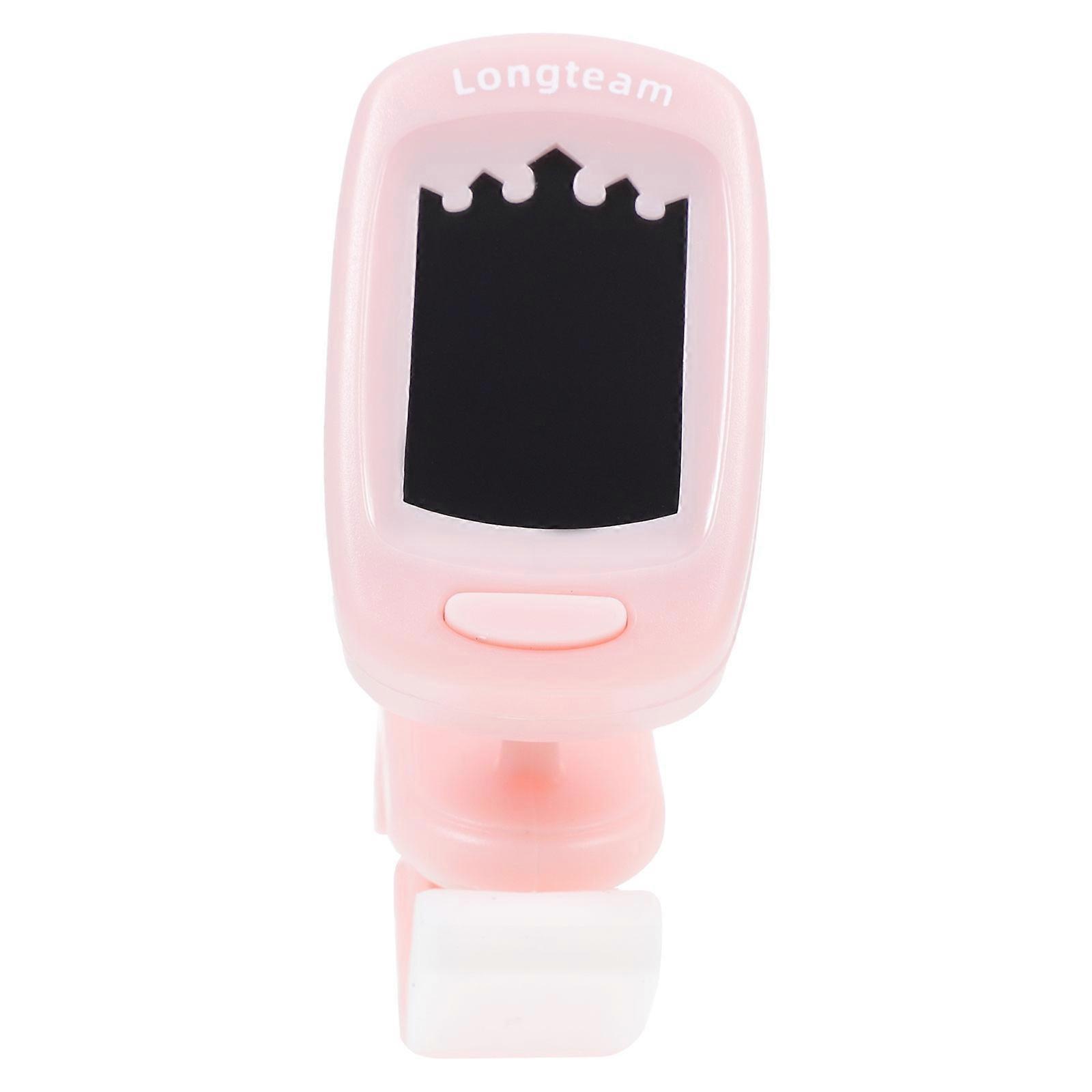 Guitar Tuner with Clip Design for Easy Installation and Removal Durable ABS Resin MaterialPink