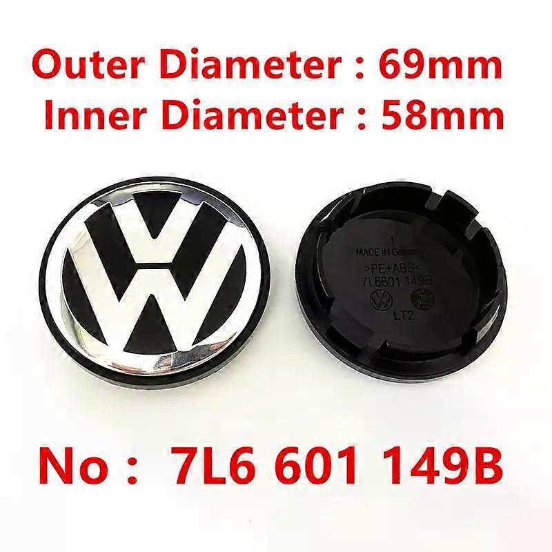 4pcs 69mm 7L6601149B κεντρικό κάλυμμα πλήμνης αυτοκινήτου καλύμματα πλήμνης Hubcap Εξαρτήματα εμβλημάτων