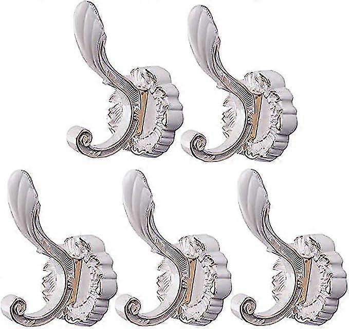 Wall hook vintage coat hook wardrobe hook hat hook (white)