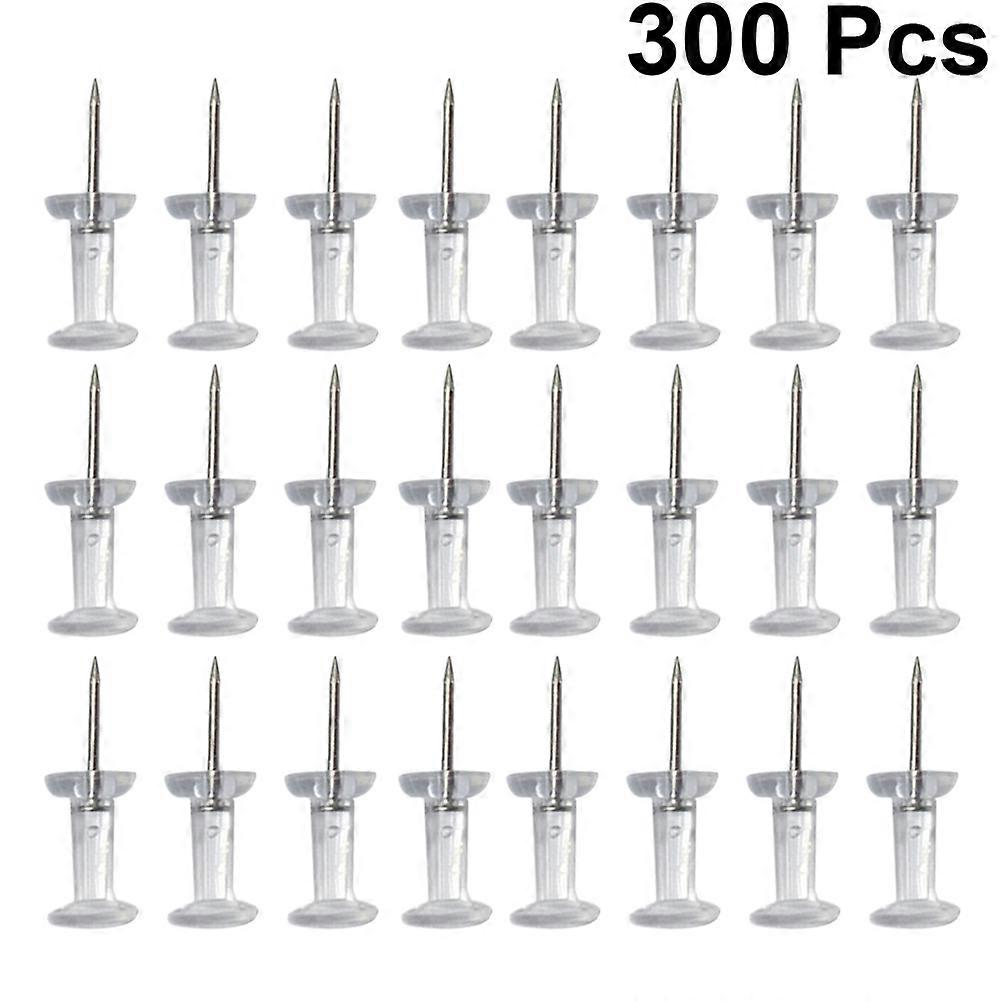 Map Push Pins Clear Thumb Tacks for Office Hanging Lightweight Objects 300Set