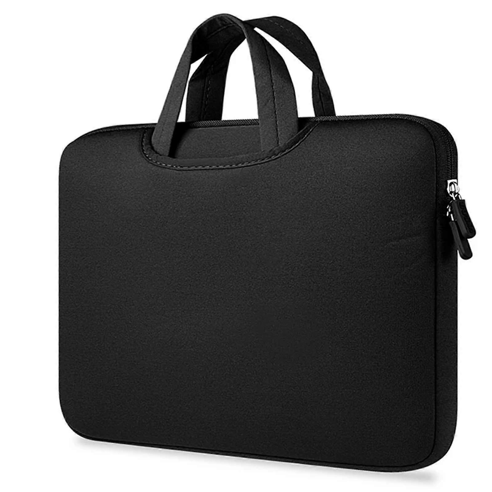 Laptop bag, soft handbag, notebook case, protective sleeve (Black, 15.6 inch)