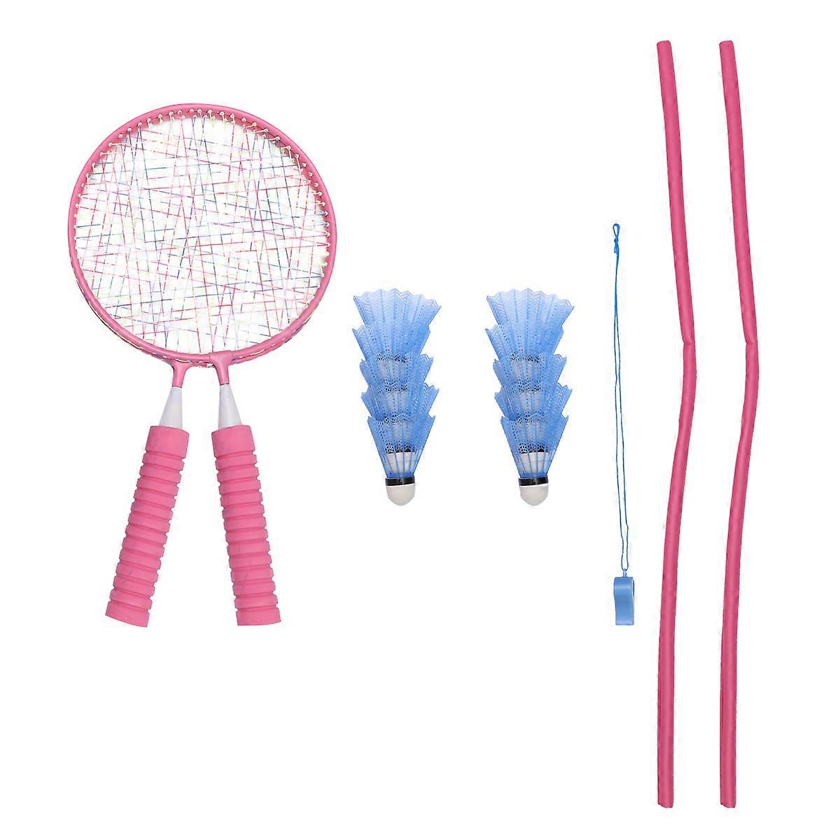 Childrens Badminton Racket Set Outdoor Activities Sports Training Widened Racket Surface 1 Set