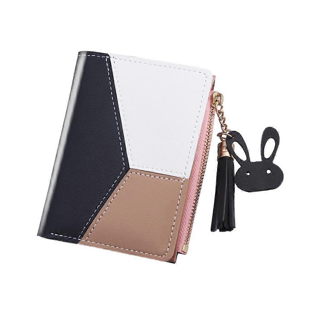 It sounds like you're describing a product listing for a **black short purse** with multiple features. Here's a refined and professional product