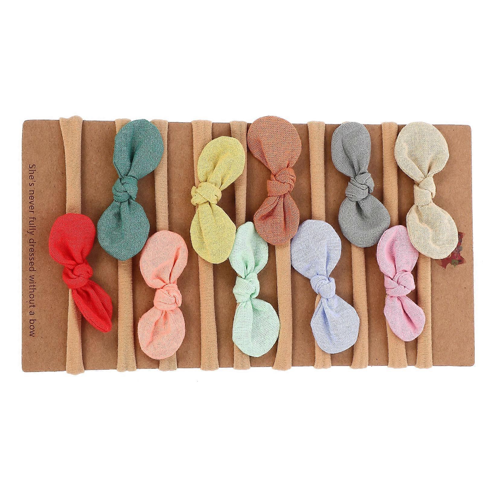 Here's a refined and professional product description based on the title you provided:
**10pcs Flax Elastic Hair Bands – Traceless Design, Soft
