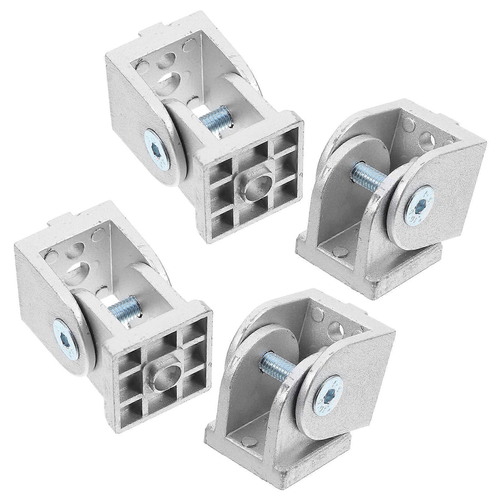 Aluminum Extrusion Hardware Hinge Pivot Joint Connector For Construction Projects Silver 5.20X3.00X3.00CM Flexible Connection 4Set