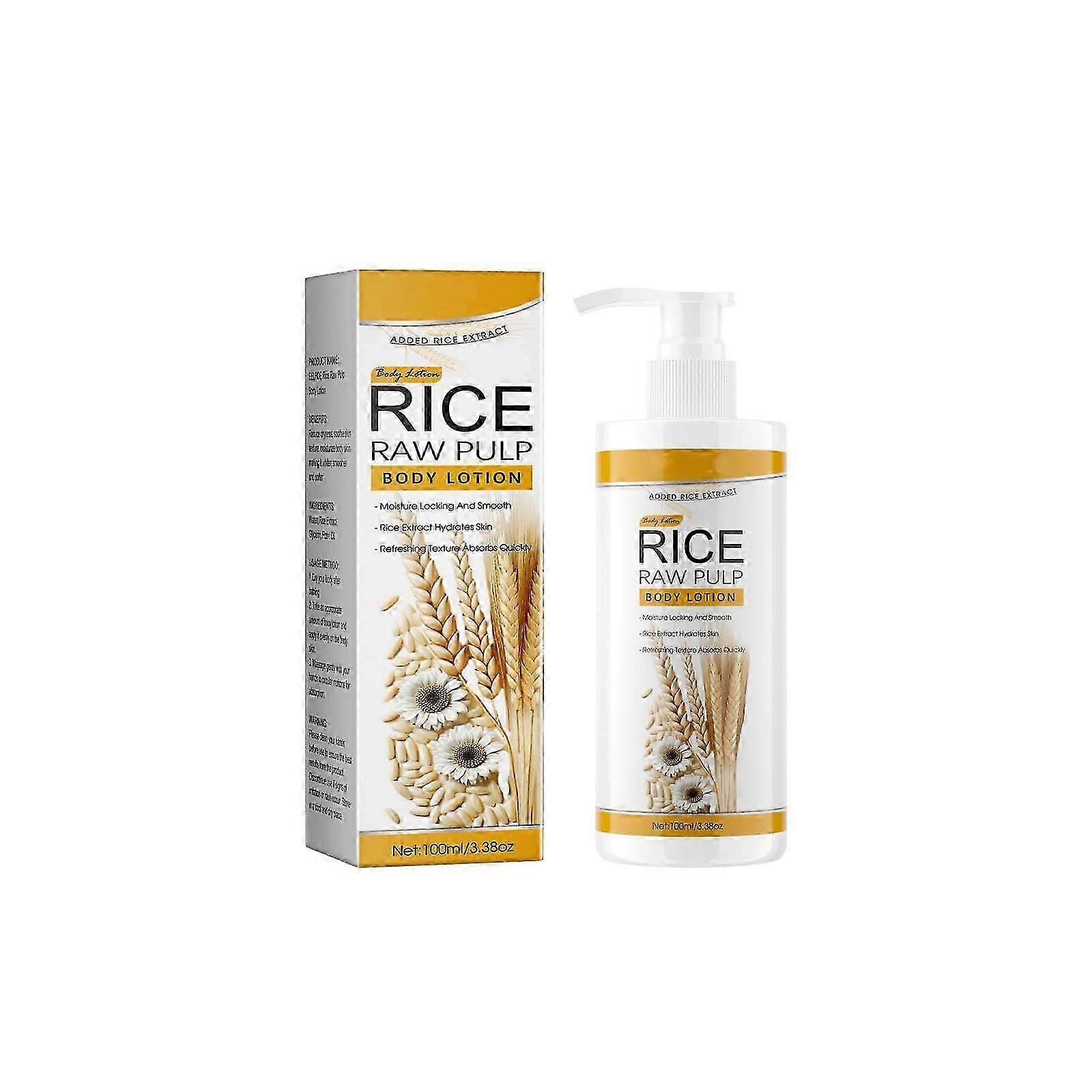 Moisturizing Rice Toner Lotion with Glossy Finish - Non-Greasy Formula with Rice Extract 100ml for Hydrated Skin