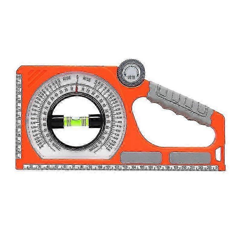 Multifunctional Bubble Inclinometer Protractor Angle Slope Meter Clear Scale High Strength Portable Tool (Specs)