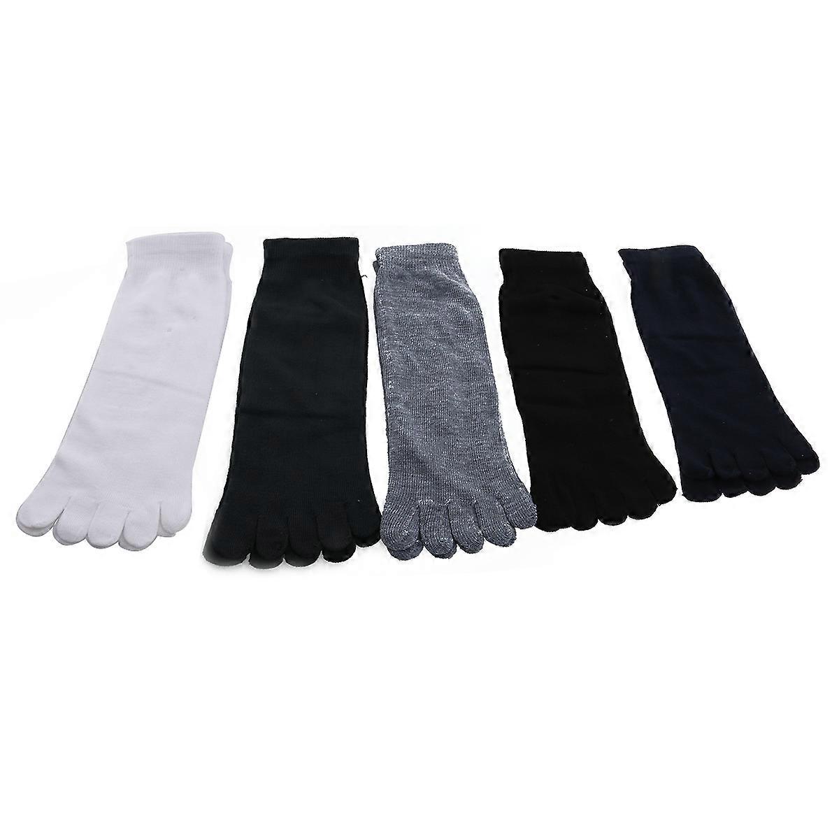 Men's Comfortable Separator Socks in Black Made of Durable Cotton for Size Fits Most