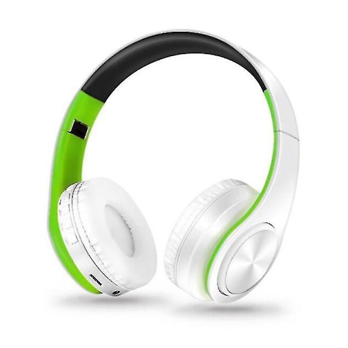 Bluetooth Wireless Stereo Gaming Headphones (White-green)