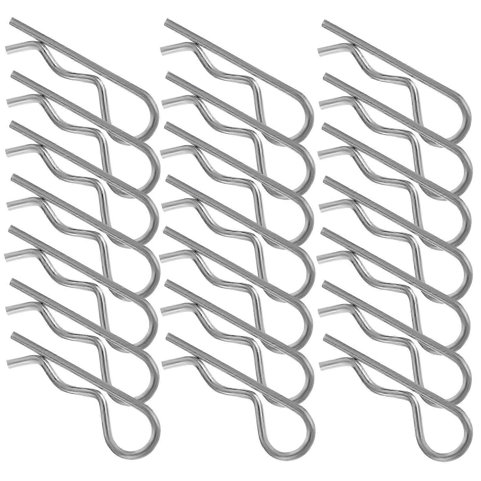 Hitch Pin Clip M1.6x32 Silver Color for Easy Installation and Removal 20Set