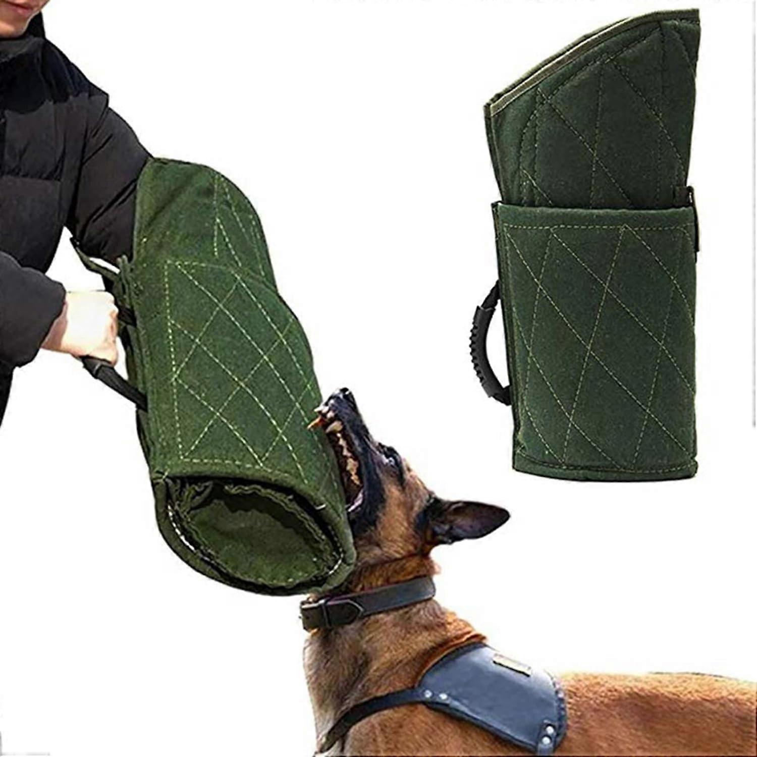 Dog bite sleeve protector, suitable for Pitbull, German Shepherd, training toy (Color: B)