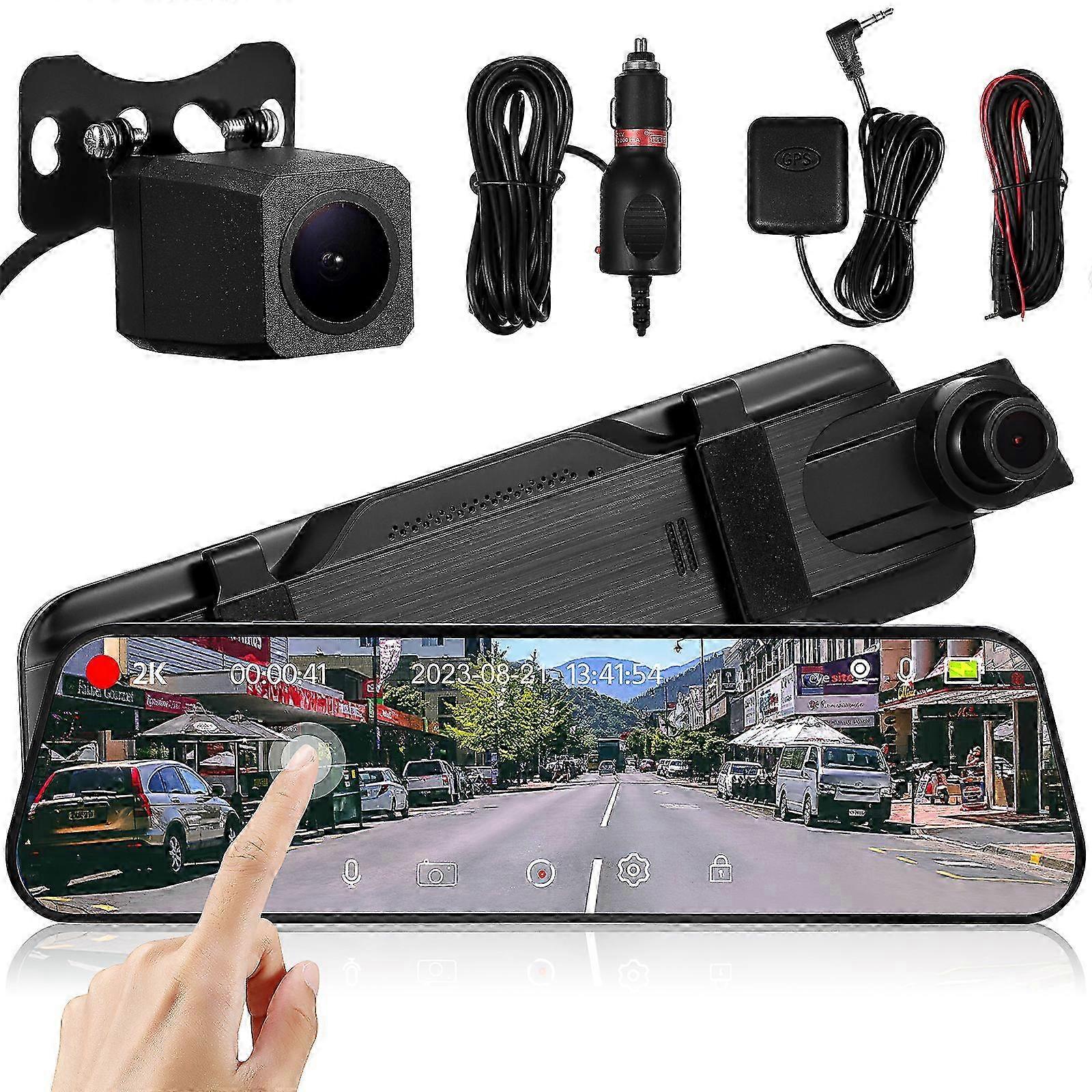 2025 1 Set Mirror Dash Cam Car Recorder Camera Car Backup Camera Full-screen Streaming  Dash Camera