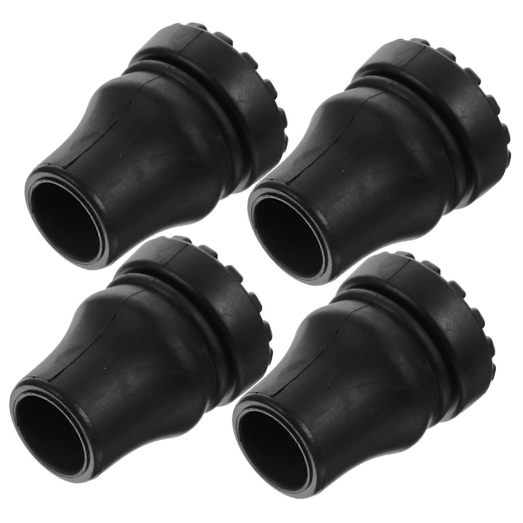 4 Pieces NonSlip Crutch Tip Covers with Rubber Pads for Walking Sticks, Durable Accessories for Safe and Easy Installation Use