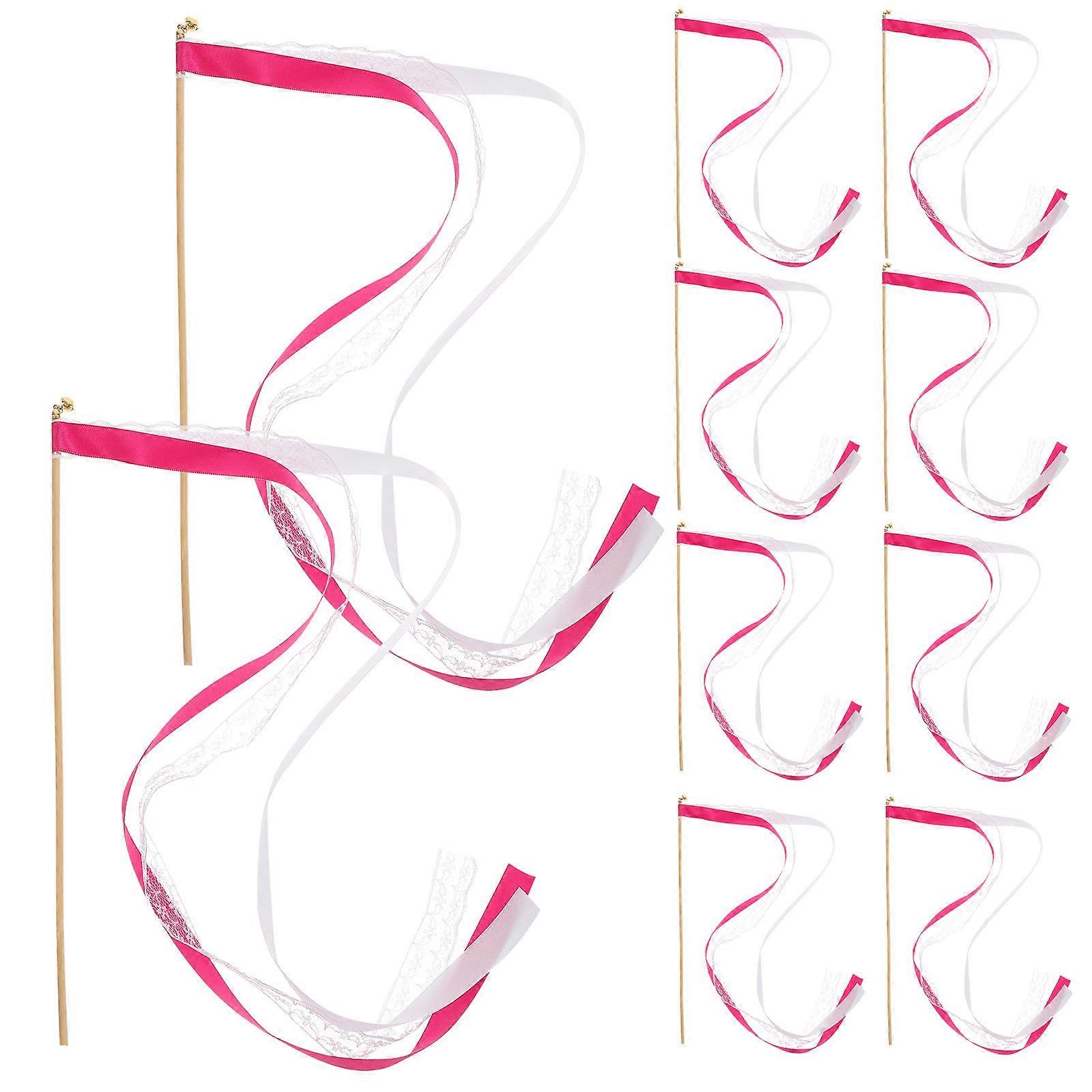 Baguette magique de fée pour rubans roses (10 pièces) - Idées de départ de mariage